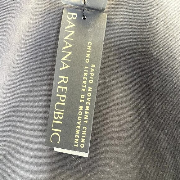 Banana Republic Aiden Pants Rapid Movement Chino Slim Fit Mens 42x34 Gray NWT - Picture 3 of 6